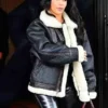 Kim Kardashian Shearling Leather Jacket