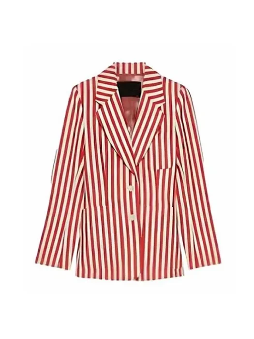 Lily Collins Emily in Paris Vivante Stripe Blazer