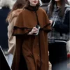 Lily Collins TV Series S04 Emily In Paris Emily Cooper Brown Wool Trench Coat