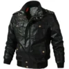 MEN BLACK BOMBER AVIATOR JACKET