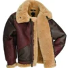 MEN FUR COLLAR SHEEPSKIN JACKET