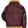 MEN FUR COLLAR SHEEPSKIN LEATHER JACKET