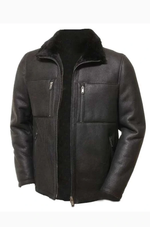 MEN WINTER FORCE EXPLORER SHEARLING LEATHER JACKET