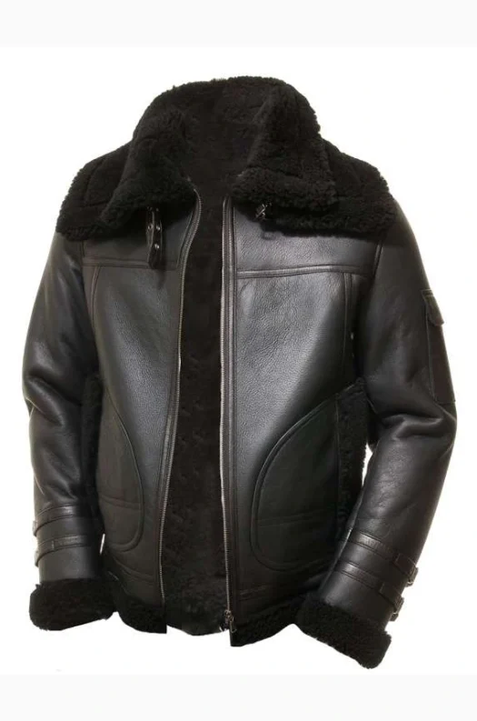 MEN WINTERGUARD BLACK SHEARLING JACKET