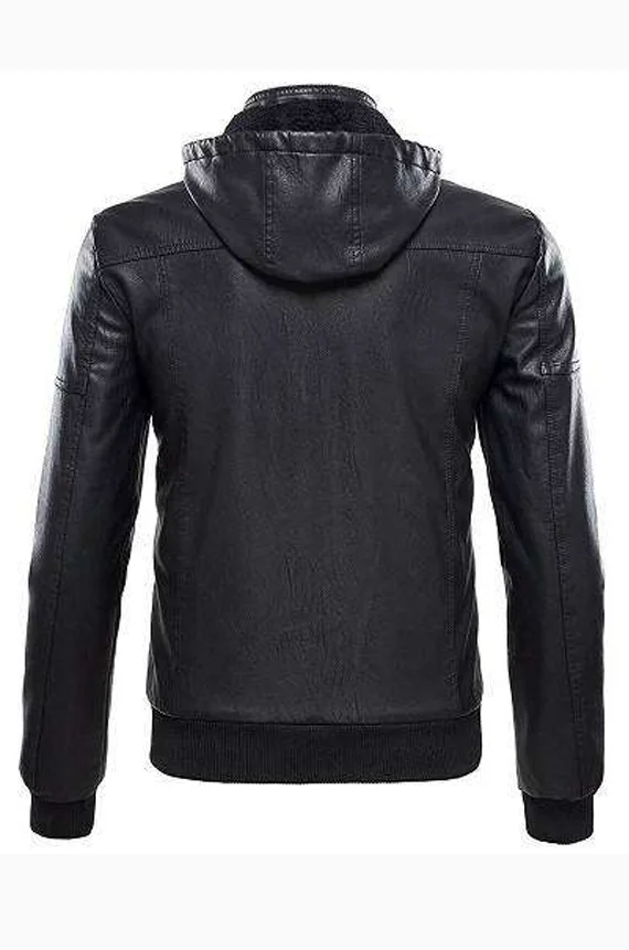 MEN’S BOMBER REMOVABLE HOOD JACKET