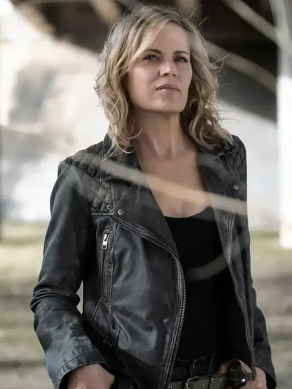 Madison Clark Fear The Walking Dead Black Leather Jacket