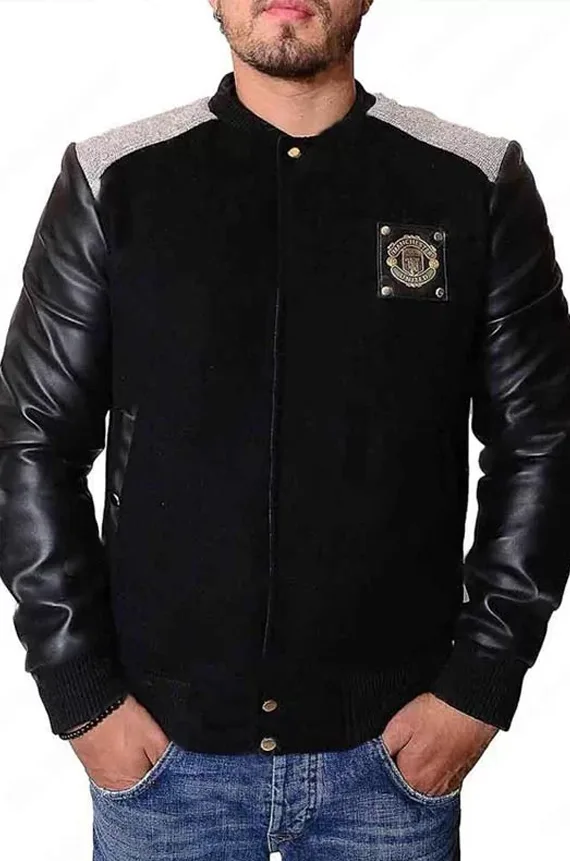 Manchester City Black Varsity Jacket