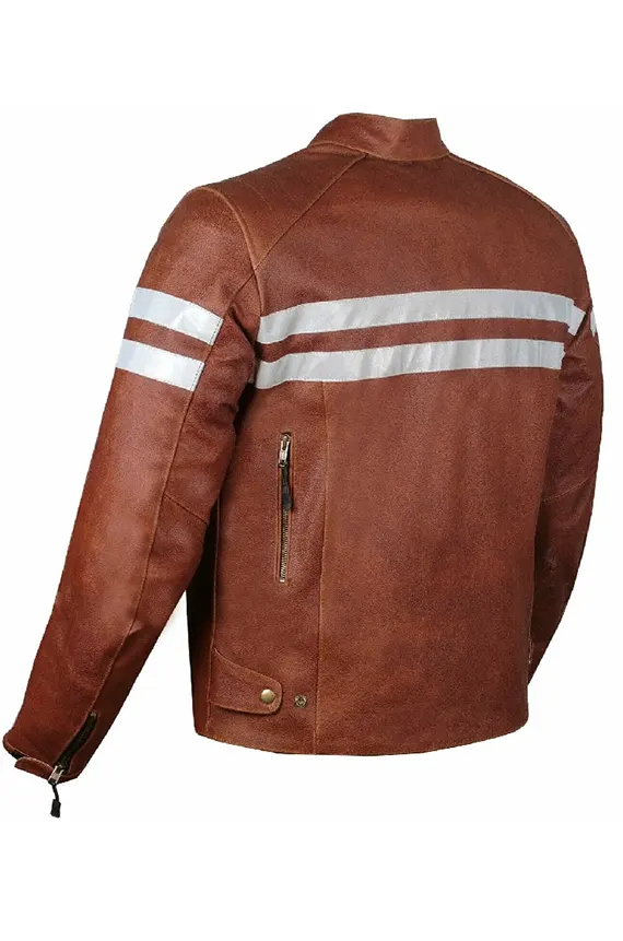 Mens Brown Motorcycle Leather Jacket