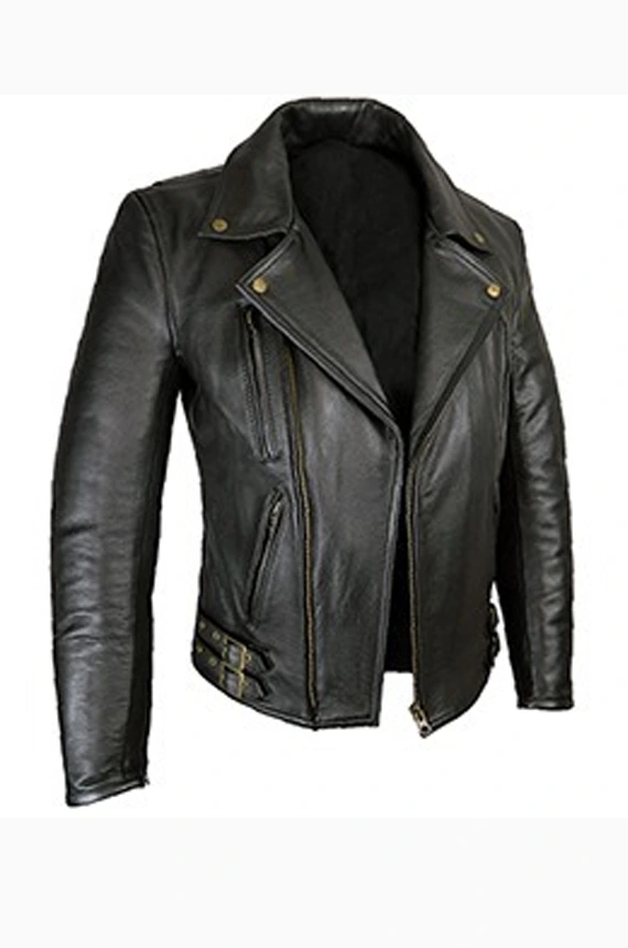 Mens Elite Patrol Biker Leather Jacket