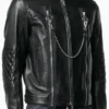 Mens Leather Cafe Racer Jacket