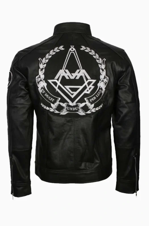 Mens Leather Love Black Jacket