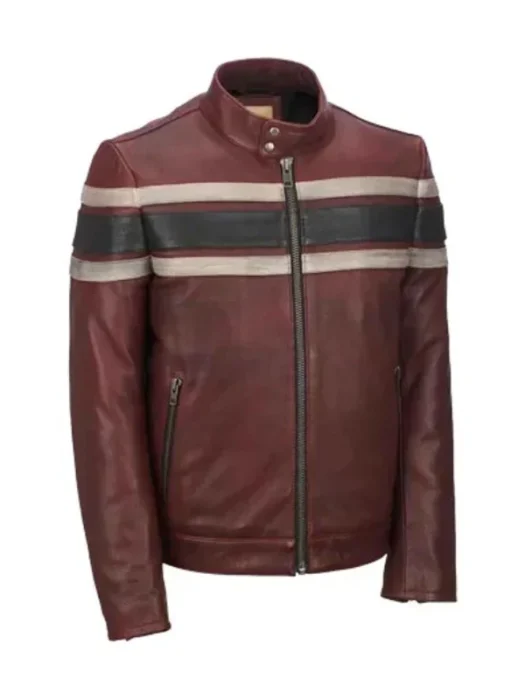 Mens Retro Red Waxed Jacket