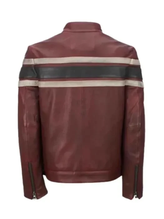 Mens Retro Red Waxed Vintage Jacket