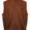 Mens Shearling Brown Leather Vest