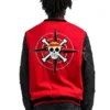 Mens Straw Hat Crew Red Varsity Jacket