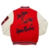 See You Space Cowboy Red Varsity Jacket Back