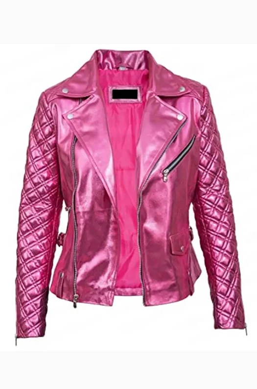 SexLife 2021 Billie Connelly Pink Leather Jacket