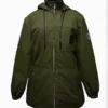 Snap-On Hooded Green Jacket