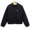 Stussy 8 Ball White Sherpa Reversible Black Jacket