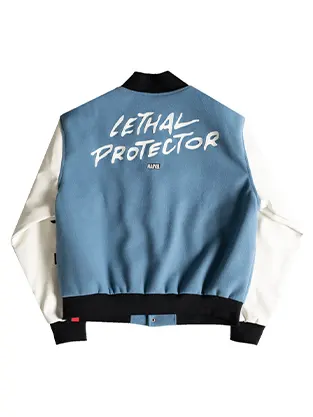 TNTCO Venom Block Blue Varsity Jacket