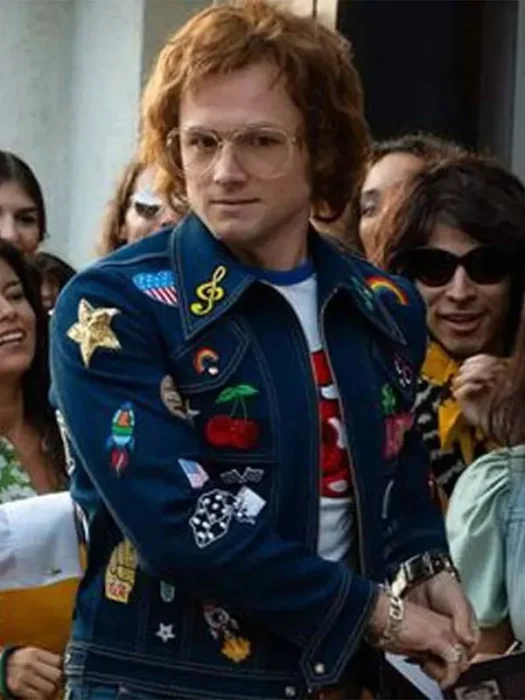 Taron Egerton Rocketman Elton John Denim blue Jacket