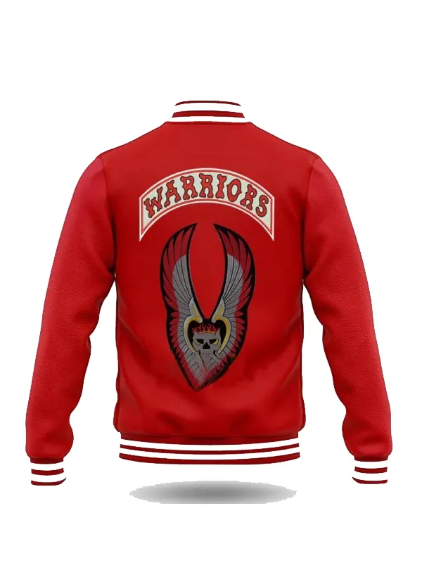 The Warriors Red Bomber Jacket Back