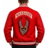 The Warriors Red Bomber Wool Jacket