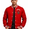 The Warriors Red Wool Bomber Jacket