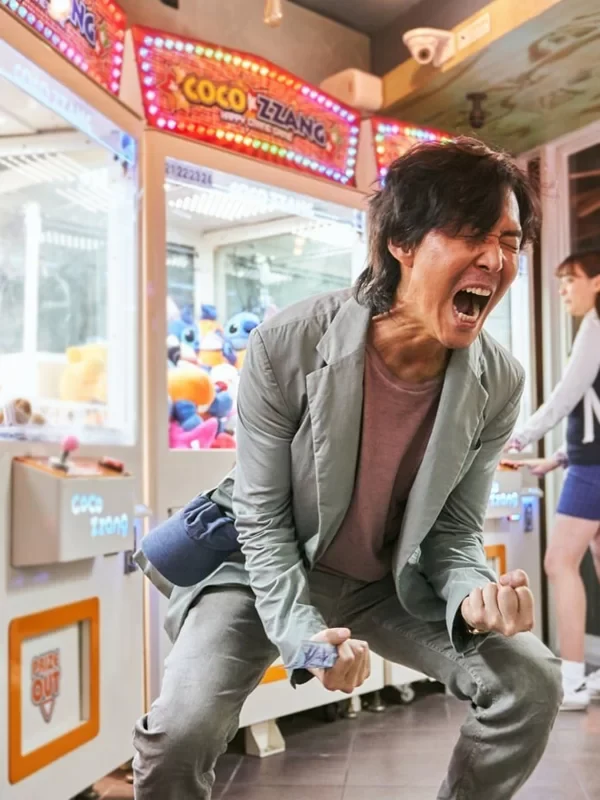 Tv Series Squid Game Gi-Hun Greg Chun Grey Cotton Blazer