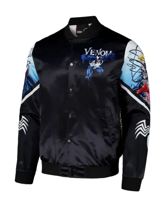 Venom Chalk Line Symbiote Fanimation Full-Snap Jacket