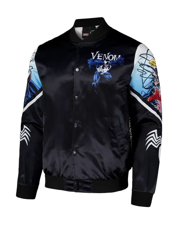 Venom Chalk Line Symbiote Fanimation Full-Snap Jacket