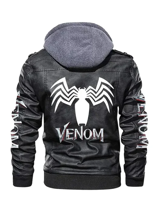 Venom Hooded Biker Jacket