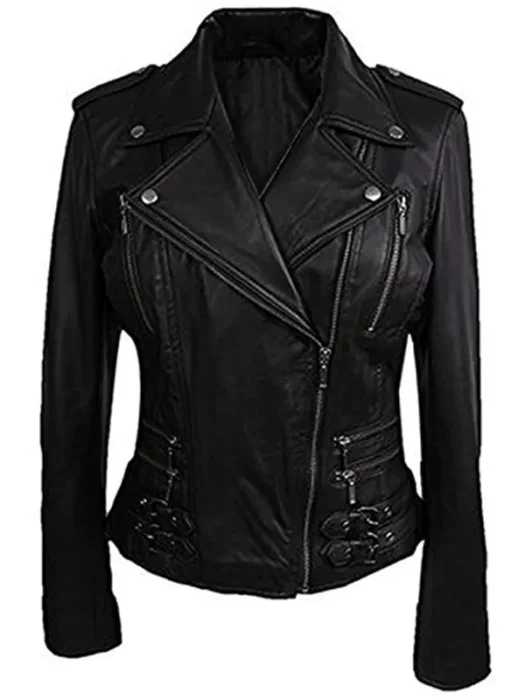 Vintage Rock Style Bikers Leather Jacket