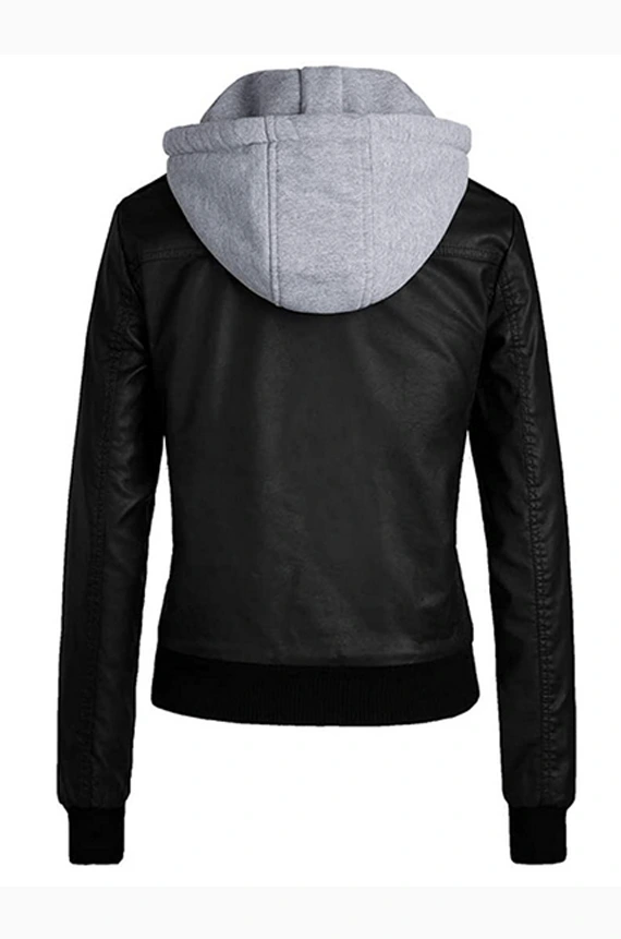 WOMEN’S BOMBER REMOVABLE HOOD JACKET