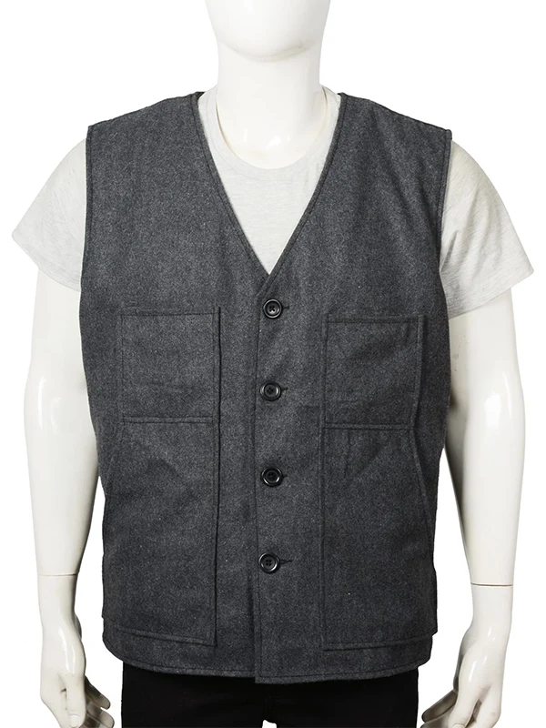 Yellowstone John Dutton Grey Wool Vest