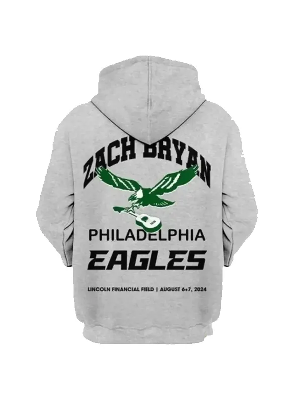 Zach Bryan Eagles grey Hoodie