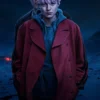 A Murder at the End of the World 2023 Emma Corrin Red Coat