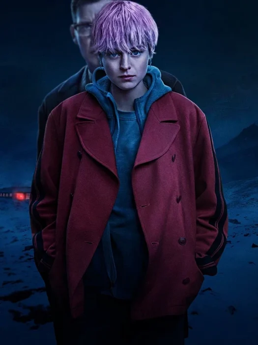 A Murder at the End of the World 2023 Emma Corrin Red Coat