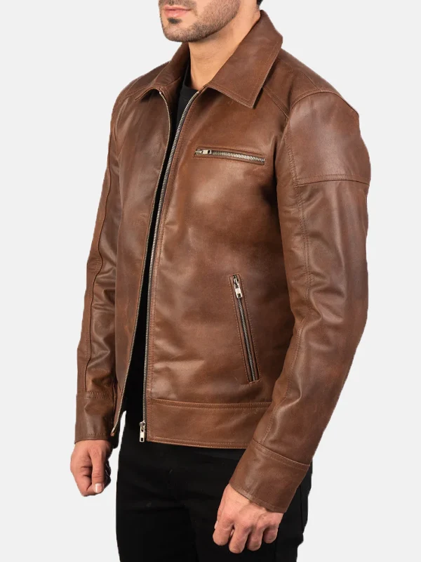 Choco Brown Leather Jacket