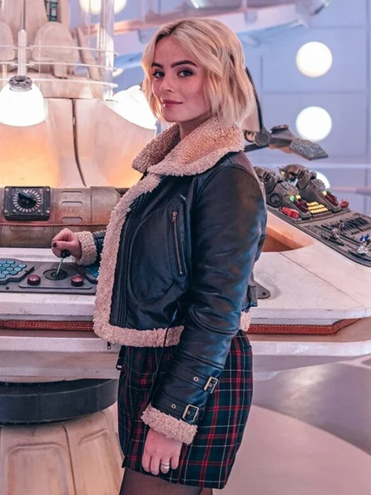 Doctor Who Ruby Sunday Shearling Leather Jacket