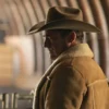 Jon Hamm Suede Brown Shearling Jacket