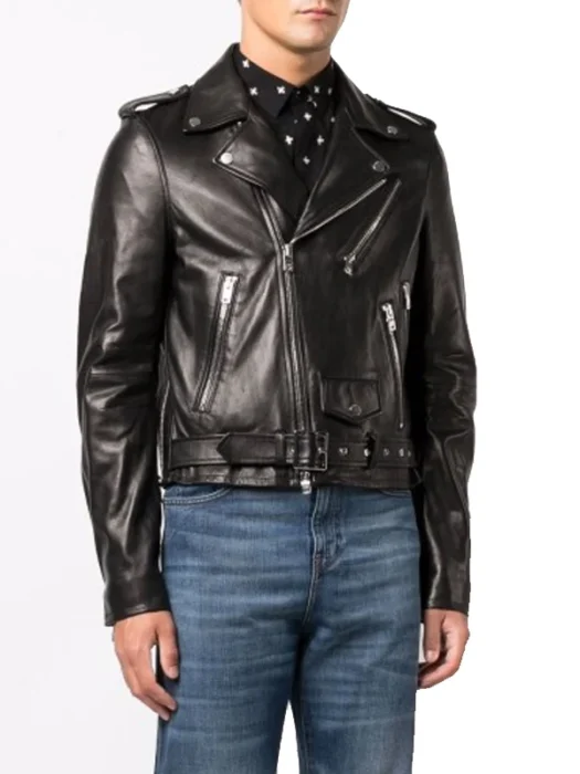 Men Biker Leather Jacket Amiri