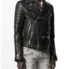 Men Biker Leather Jacket Balmain Front