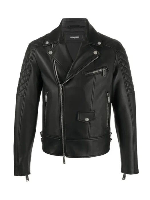 Men Dsquared Biker Leather Jacket