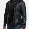 Mens Back Street Black Leather Jacket