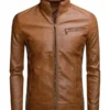 Men's Casual Faux Leather Jacket