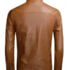 Men's Casual Faux Leather Jacket Back