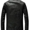 Men's Casual Zip Up Slim Bomber Faux Leather Jacket