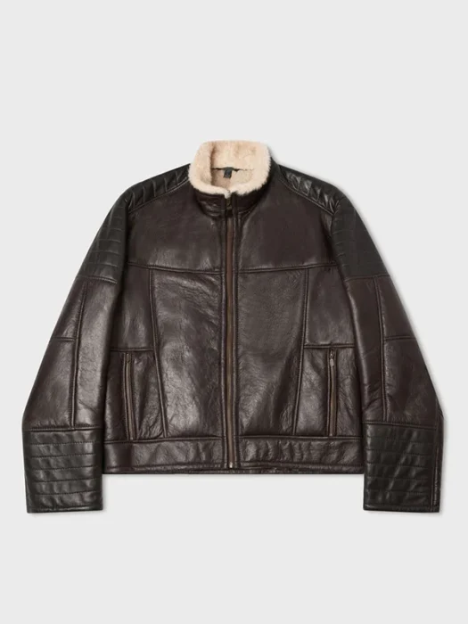 Mens DAVIDSON Bomber Style Shearling Jacket