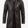 Men’s Dark Brown Real Lambskin Leather Coat